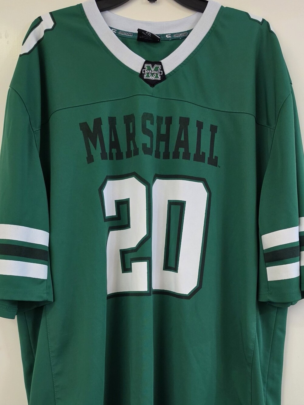 Colosseum NCAA Marshall University Green and White Football Team Jersey #20